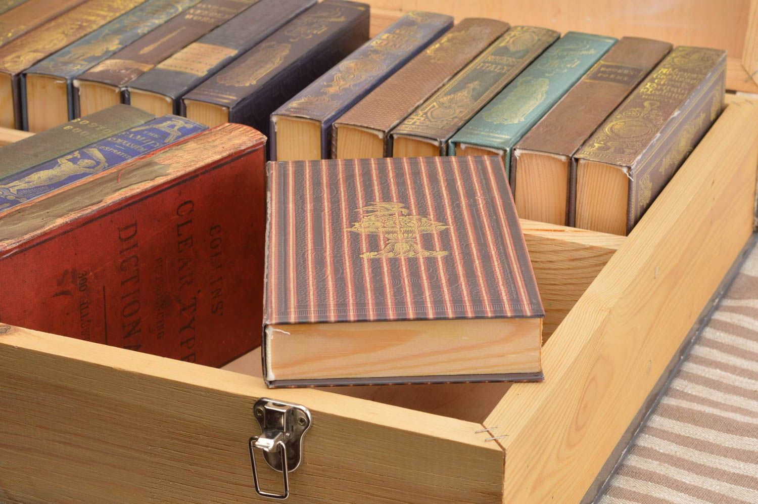 Handmade box unique gift decorative item jewelry box wood application wooden box photo 1