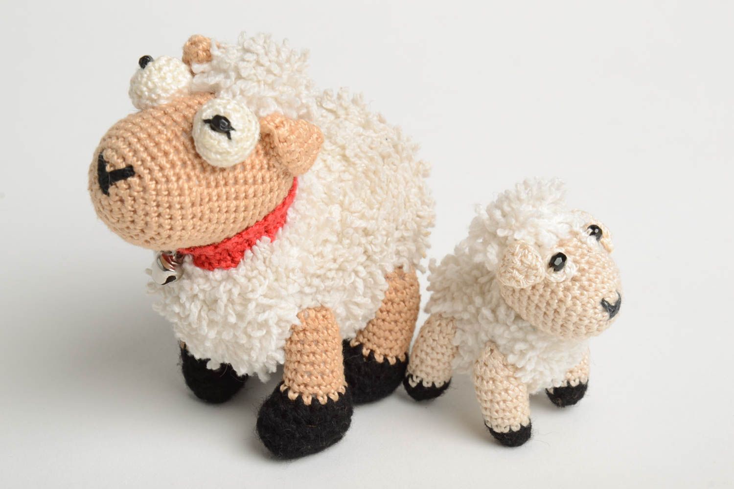Handmade cute soft toys unusual crocheted sheep textile toys cute toys photo 3