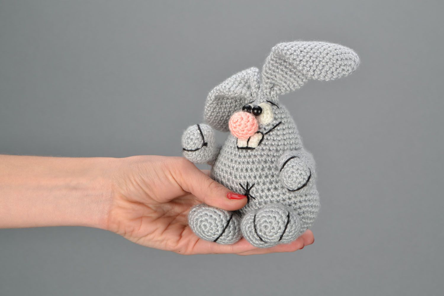 Handmade crochet toy Hare From the Bag photo 2