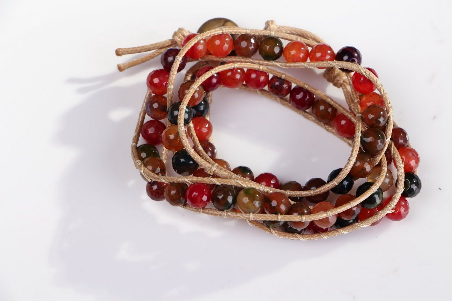 Bracelet made of faceted agate photo 2