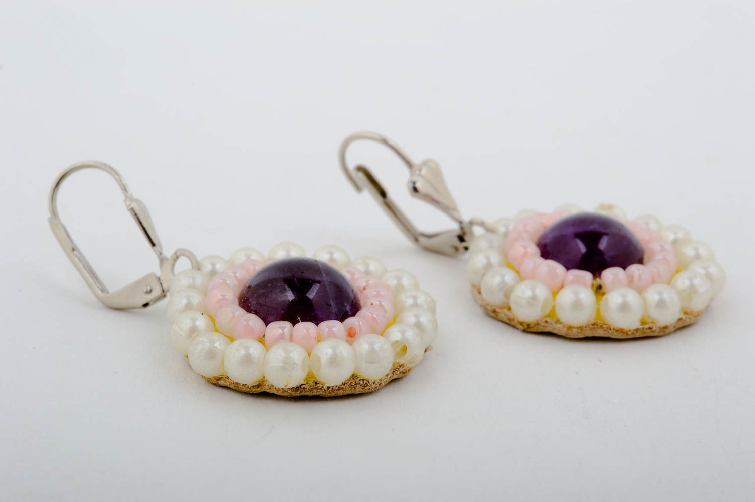 Handmade earrings unusual earrings designer earrings for women stone earrings photo 3