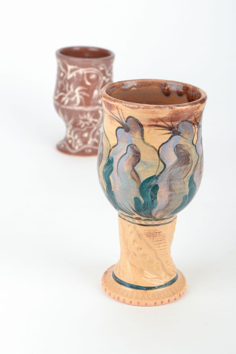 Goblet with designer drawing photo 1
