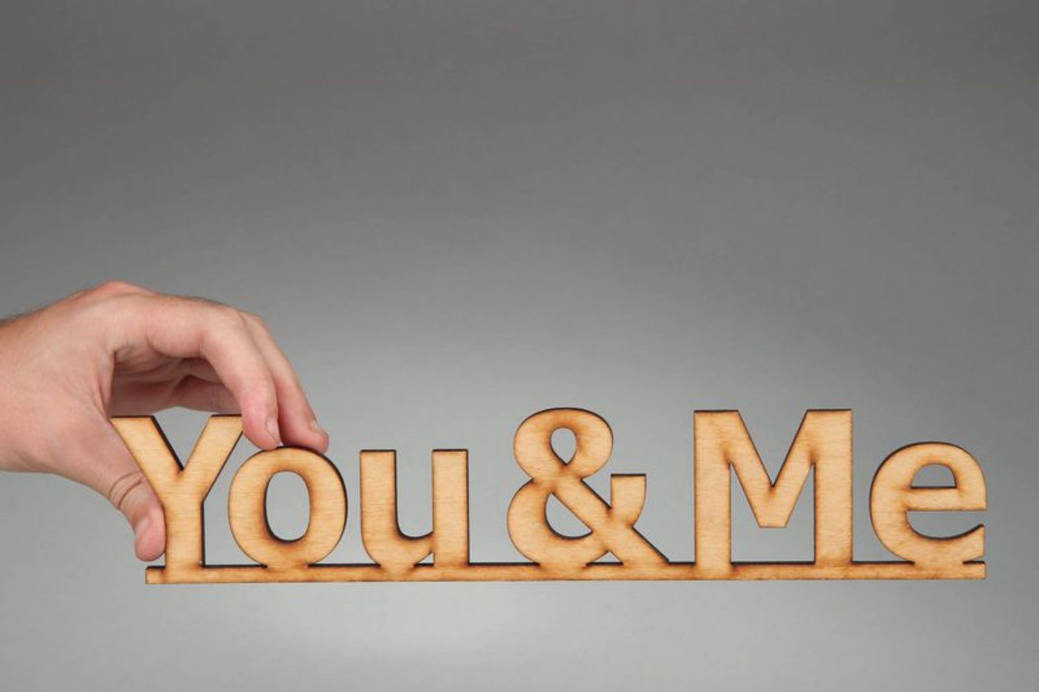 Chipboard lettering You & Me photo 3