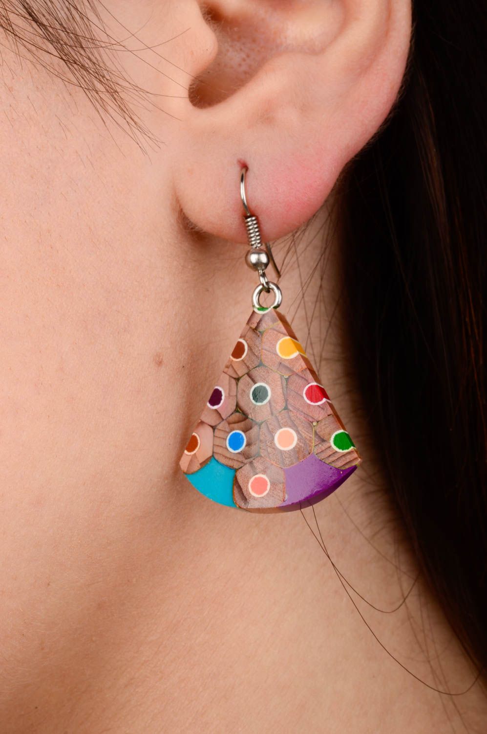Handmade designer earrings unusual stylish earrings cute summer jewelry photo 2