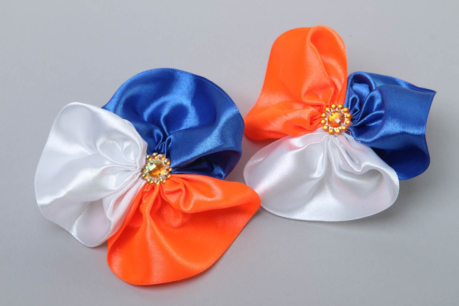 Handmade hair accessories hair ties kanzashi flowers designer accessories photo 2