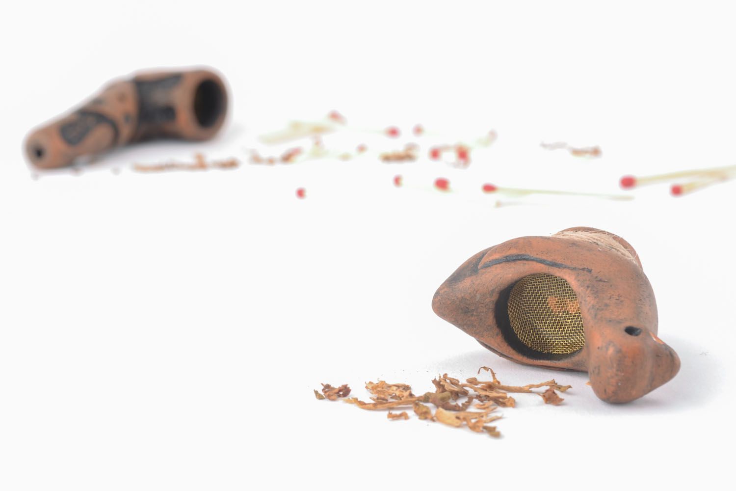 Foyer pour narguilé en céramique brun en forme de canard écologique fait main photo 1