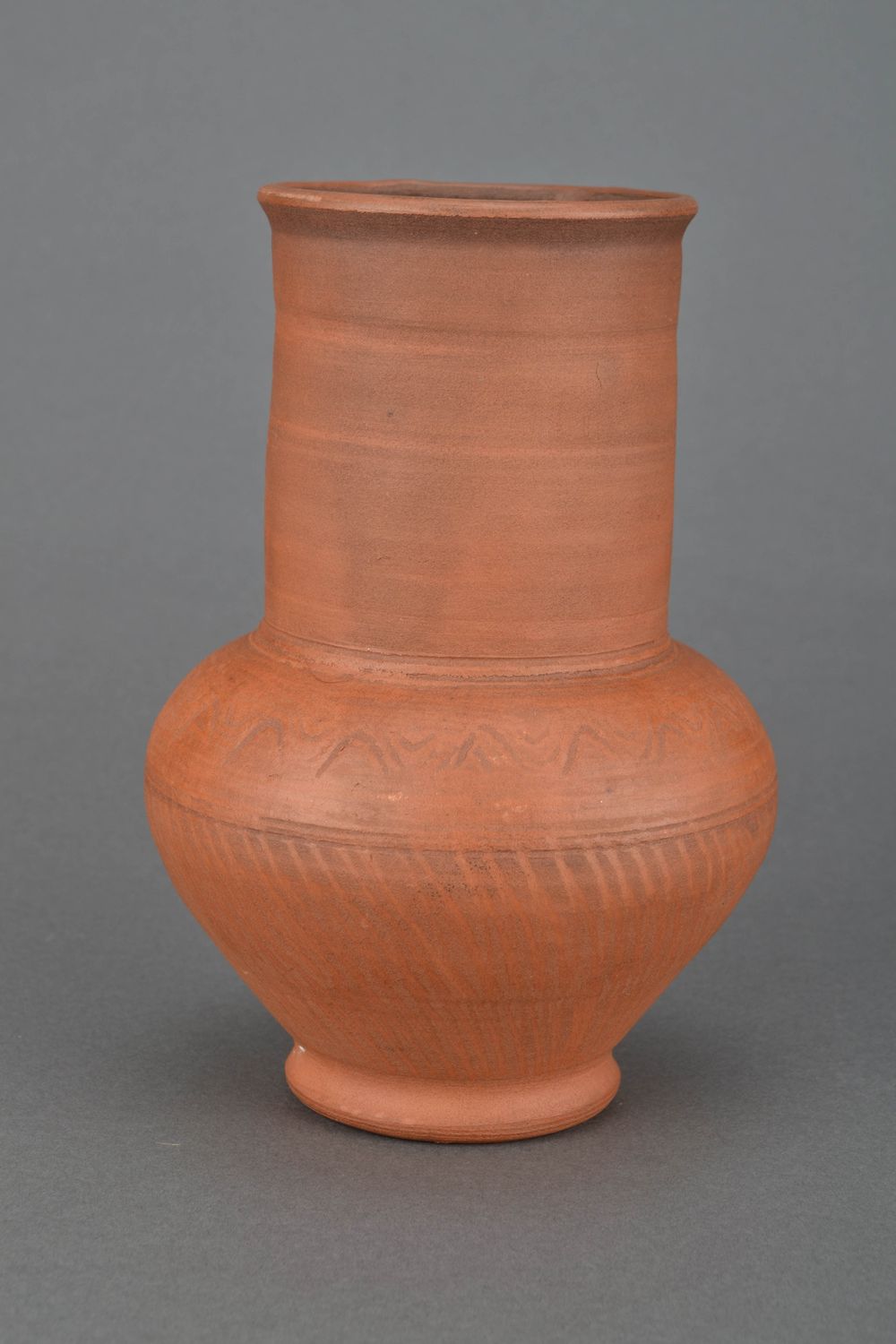66 oz handmade ceramic terracotta water pitcher without handle 2 lb photo 1