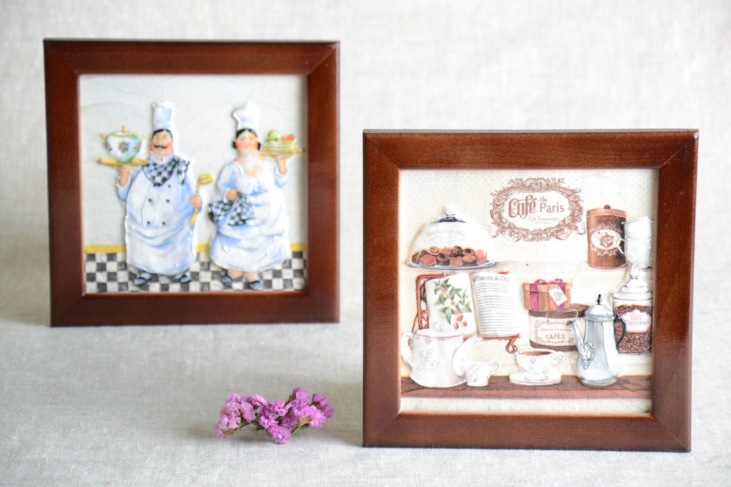 Подарки ручной работы панно на стену оригинальные подарки 2 шт декор для кухни фото 1