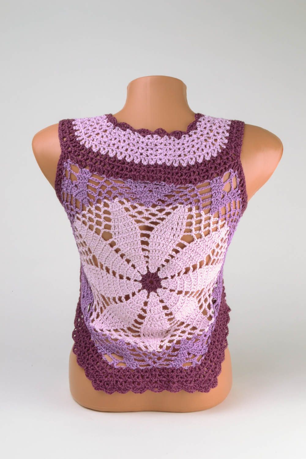Violet crochet lace top photo 3