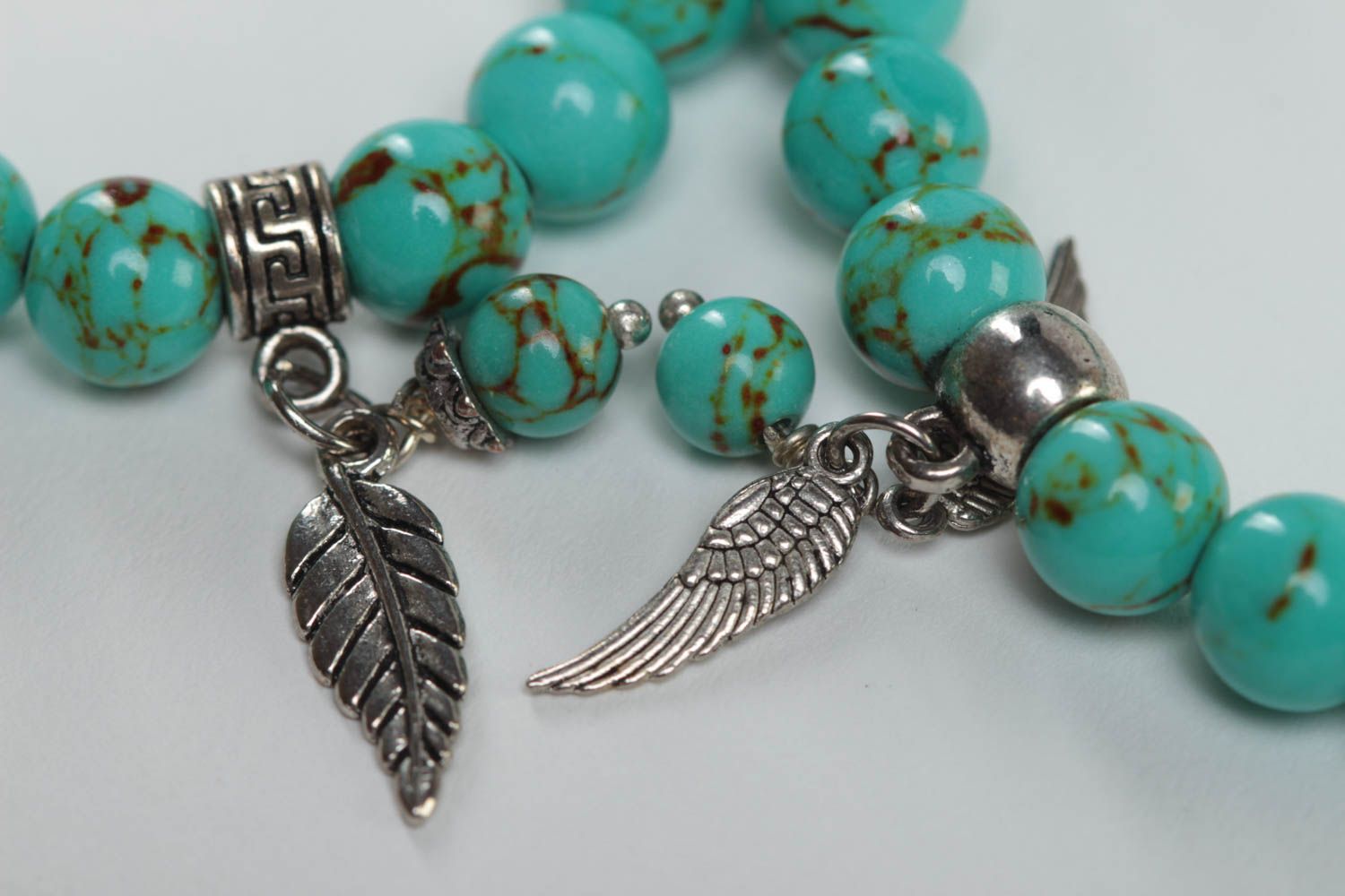 Bracelets turquoise fait main Bracelets originaux Accessoires pour femme design photo 4