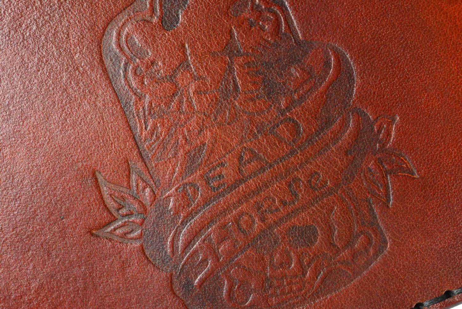 Portefeuille en cuir fait main Maroquinerie Cadeau original brun avec gravure photo 4