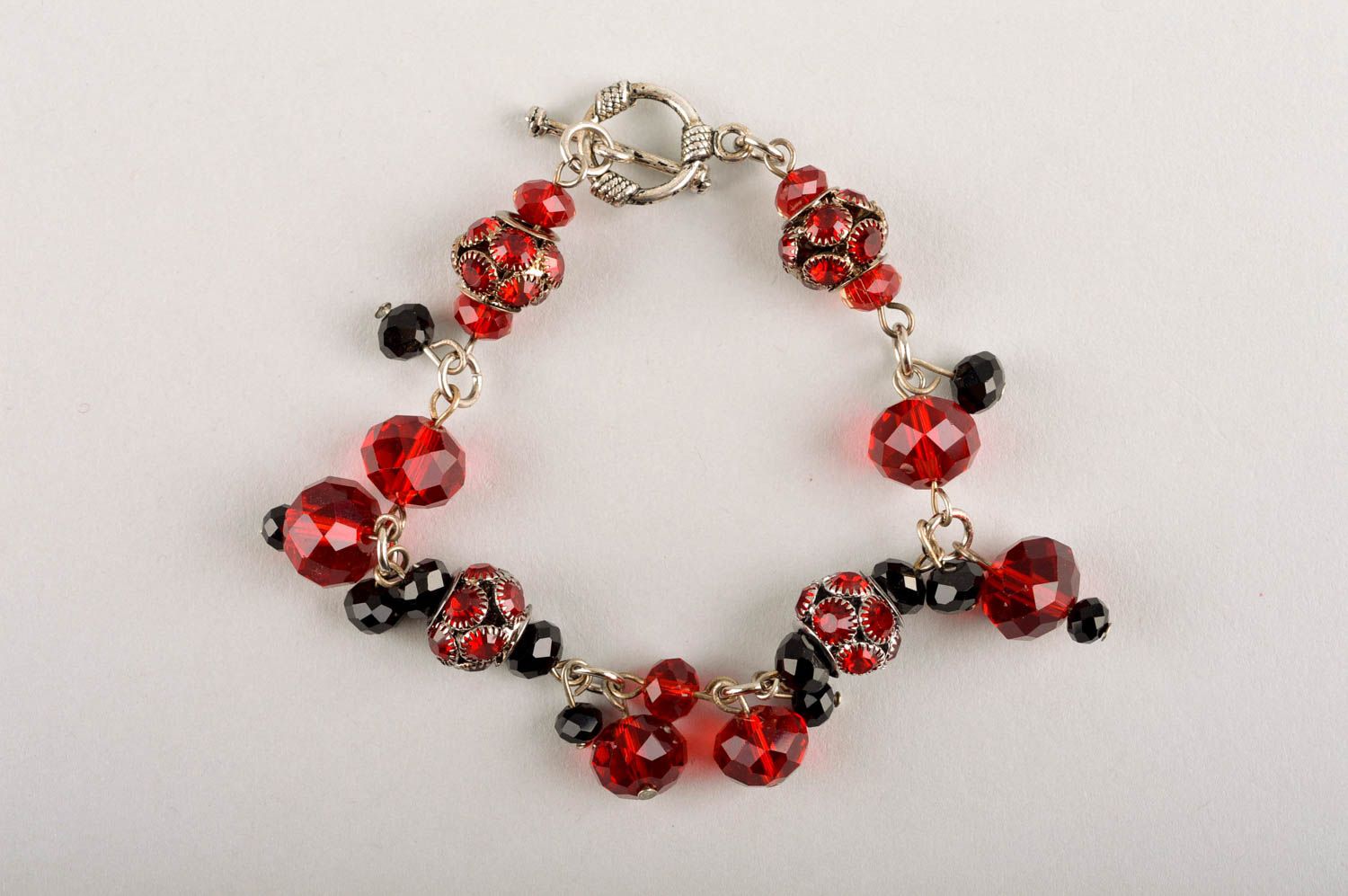Perlen Schmuck handmade Damen Armband Geschenk für Frauen schön rot originell foto 2