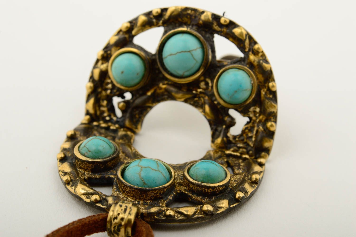 Schmuck Set handmade Ring Damen Halsketten Anhänger Edelstein Schmuck mit Türkis foto 5