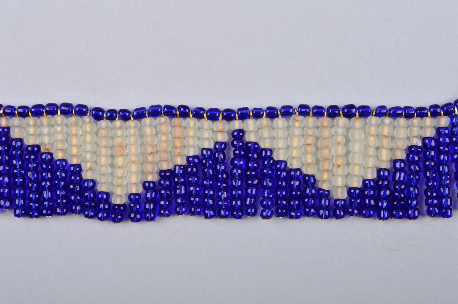 Handmade Halskette für Frauen Geschenk für Frauen Schmuck Collier blau grell foto 4