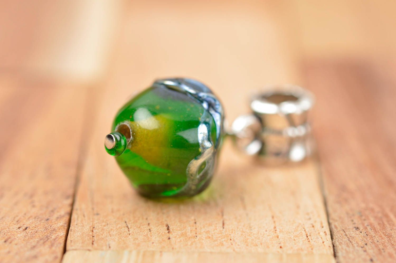 Handmade designer glass pendant unusual stylish pendant elegant jewelry photo 2
