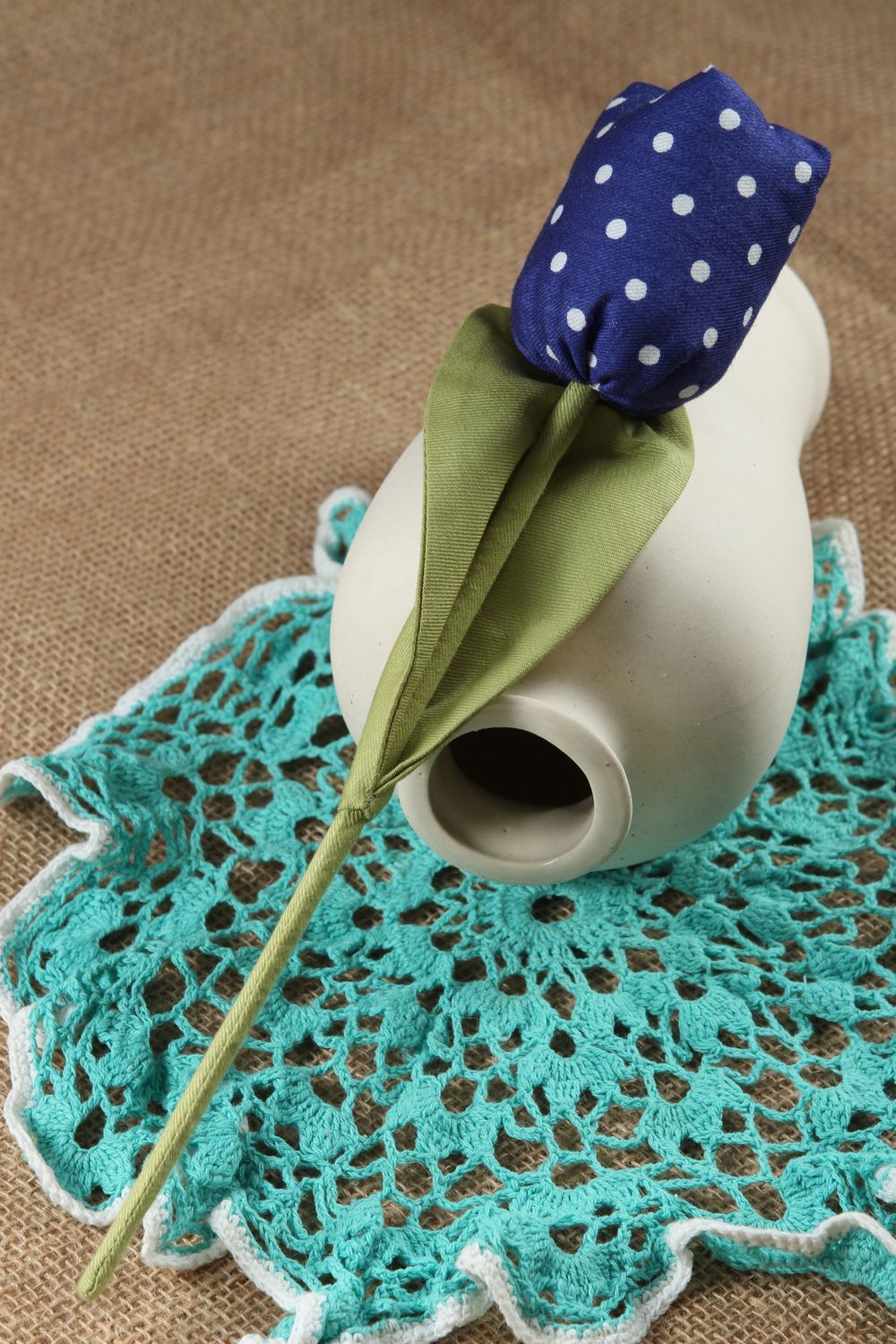 Handmade fabric flower textile soft flower table decor ideas decorative use only photo 2