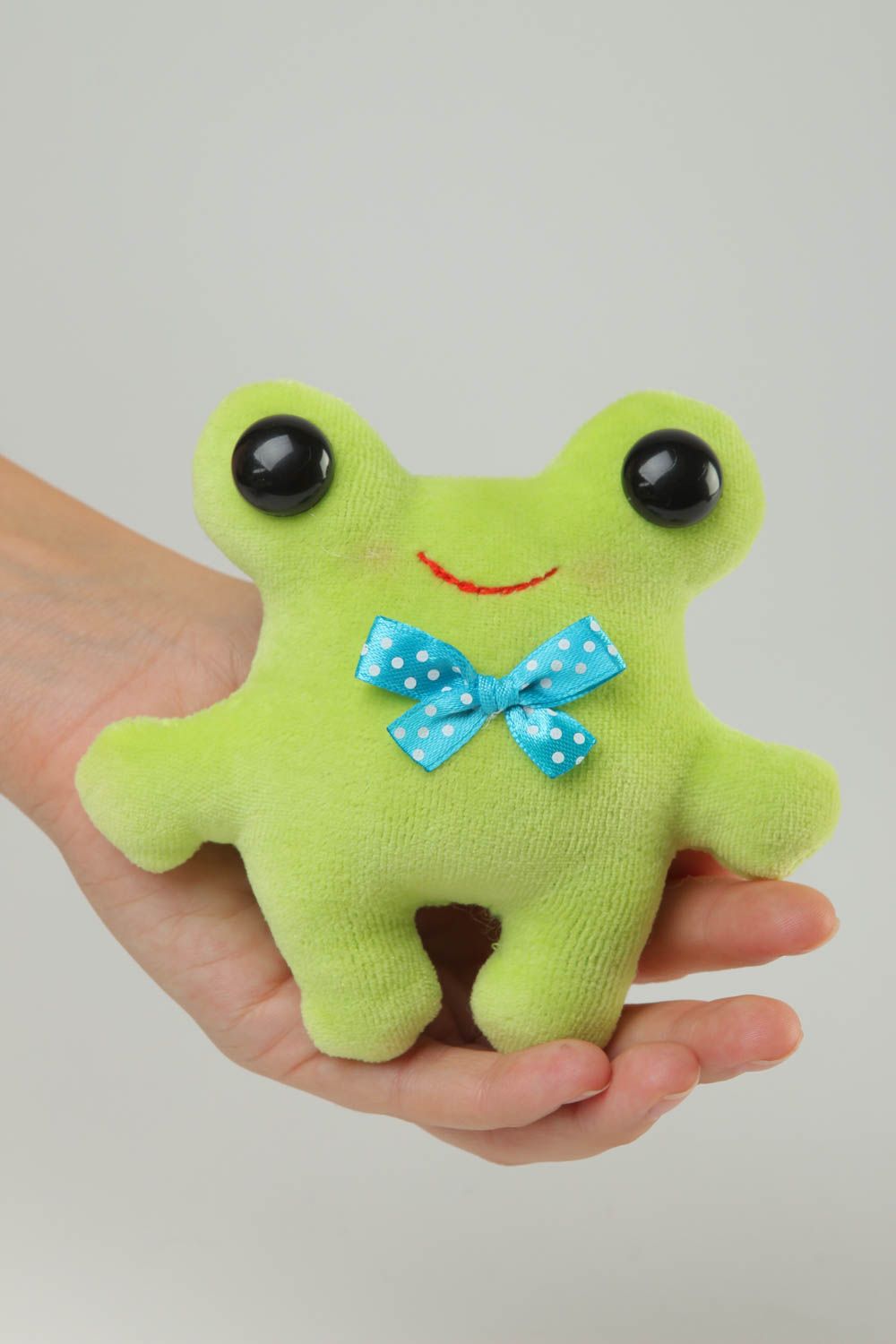 Игрушка лягушка ручной работы детская игрушка тканевая мягкая игрушка авторская фото 5