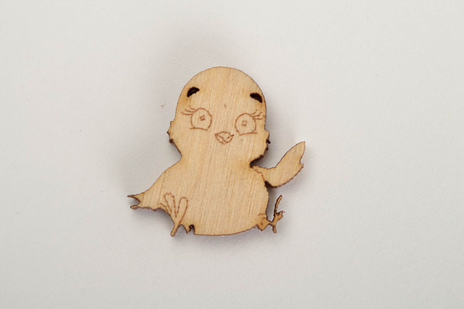Handgemachte Miniatur Figur kleine Figur zum Bemalen Holz Rohling süßer Vogel foto 3
