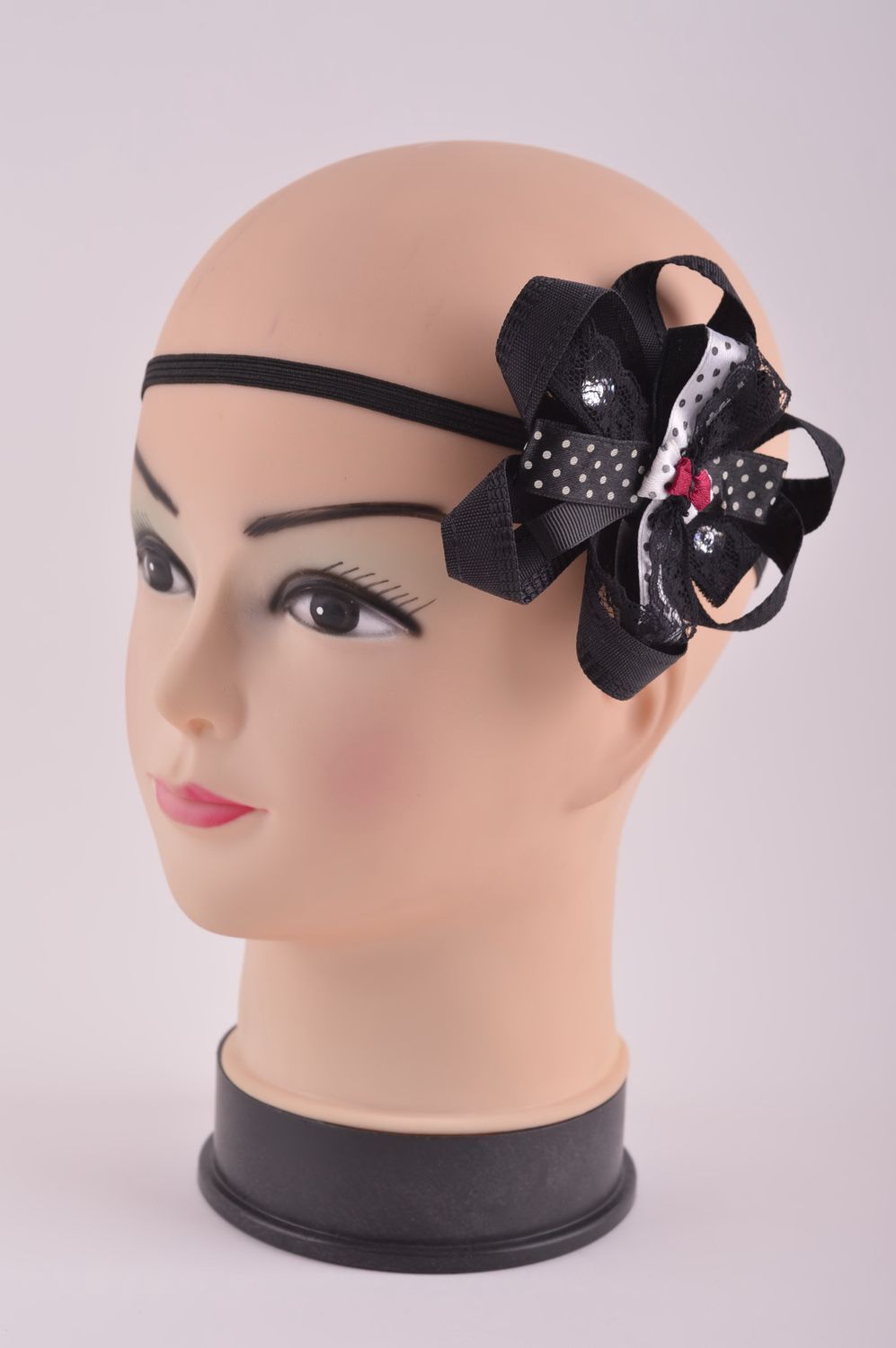Handgemachter Schmuck dünnes Haarband Accessoire für Haare Blumen Haarband groß foto 1