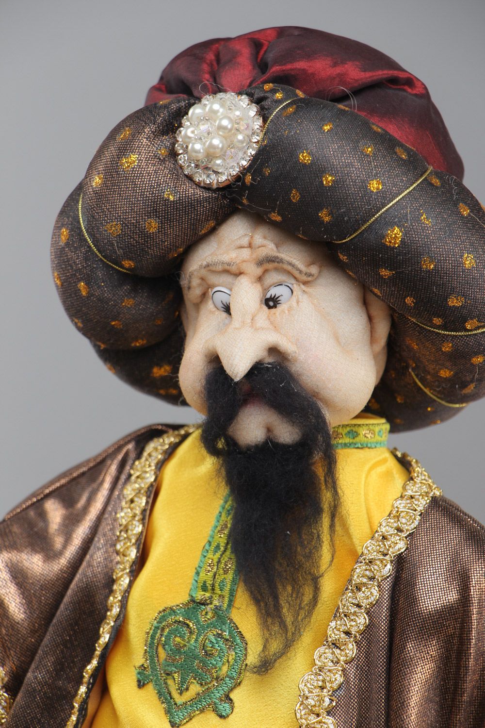 Handgemachte Interieur Puppe Sheikh aus Kapron mit Polyester Füllung im orientalischen Stil foto 3