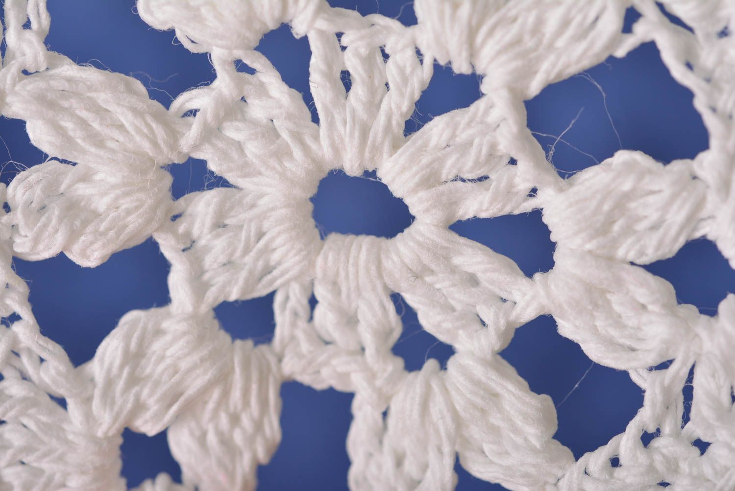 Décoration flocon Déco fait main Idée déco Noël tricot crochet blanc design photo 2