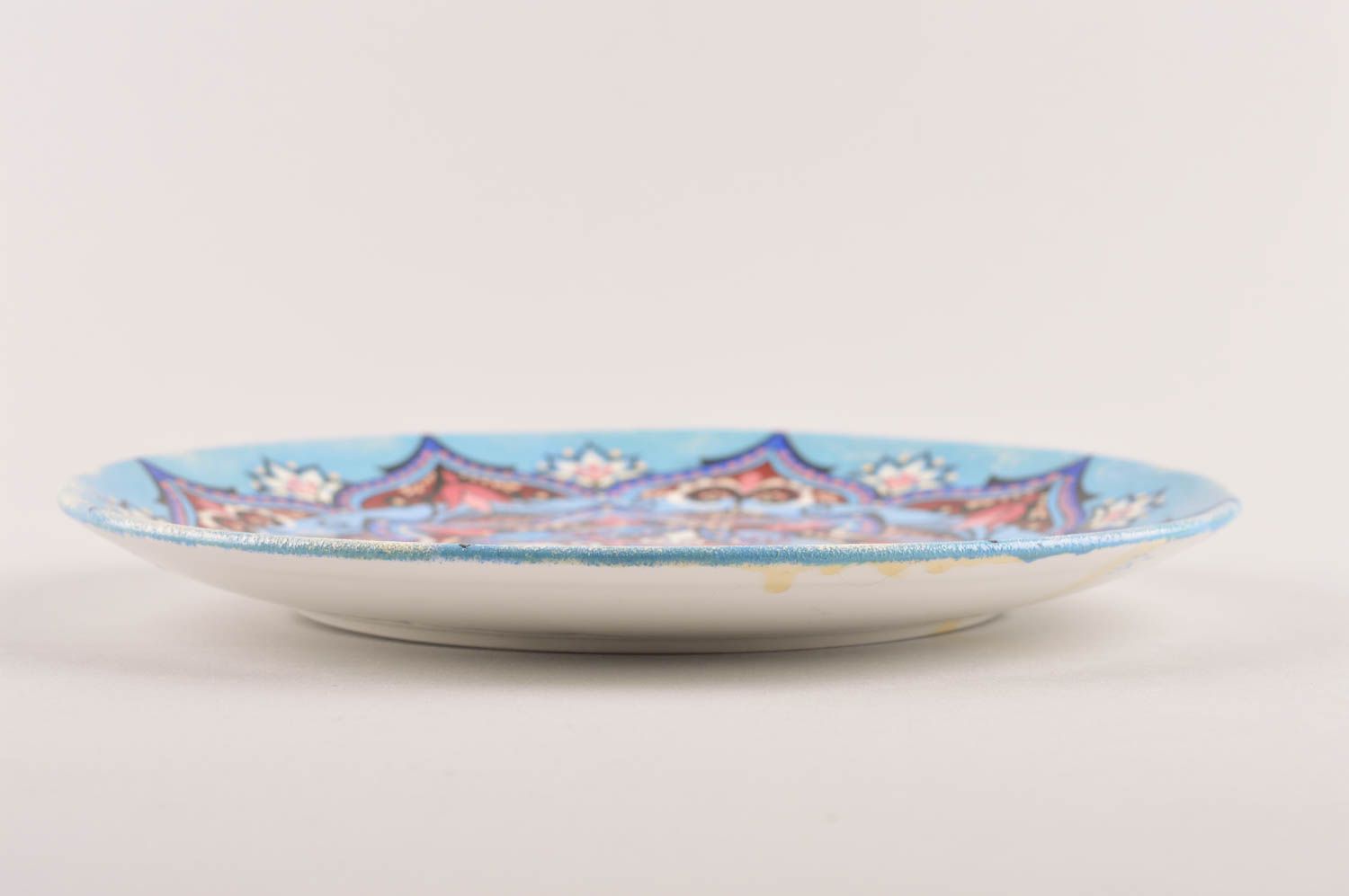 Plato de cerámica hecho a mano con ornamento utensilio de cocina regalo original foto 5