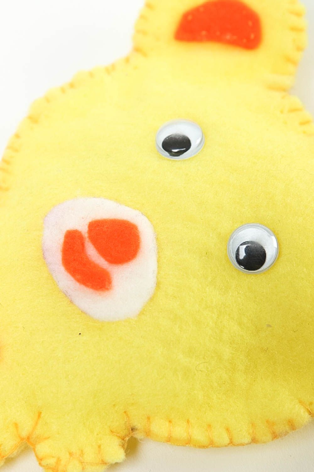 Игрушка ручной работы игрушка мишка желтый маленький игрушка из ткани для декора фото 3