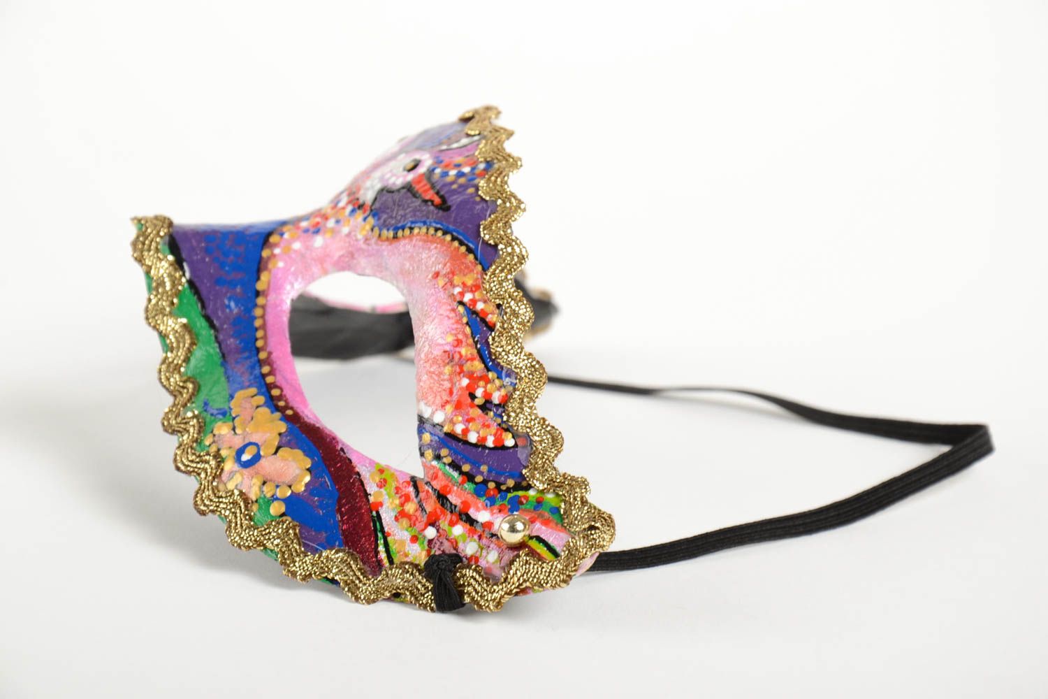 Handmade Maske Karneval Venezianische Maske Accessoire für Frauen bunt  foto 4
