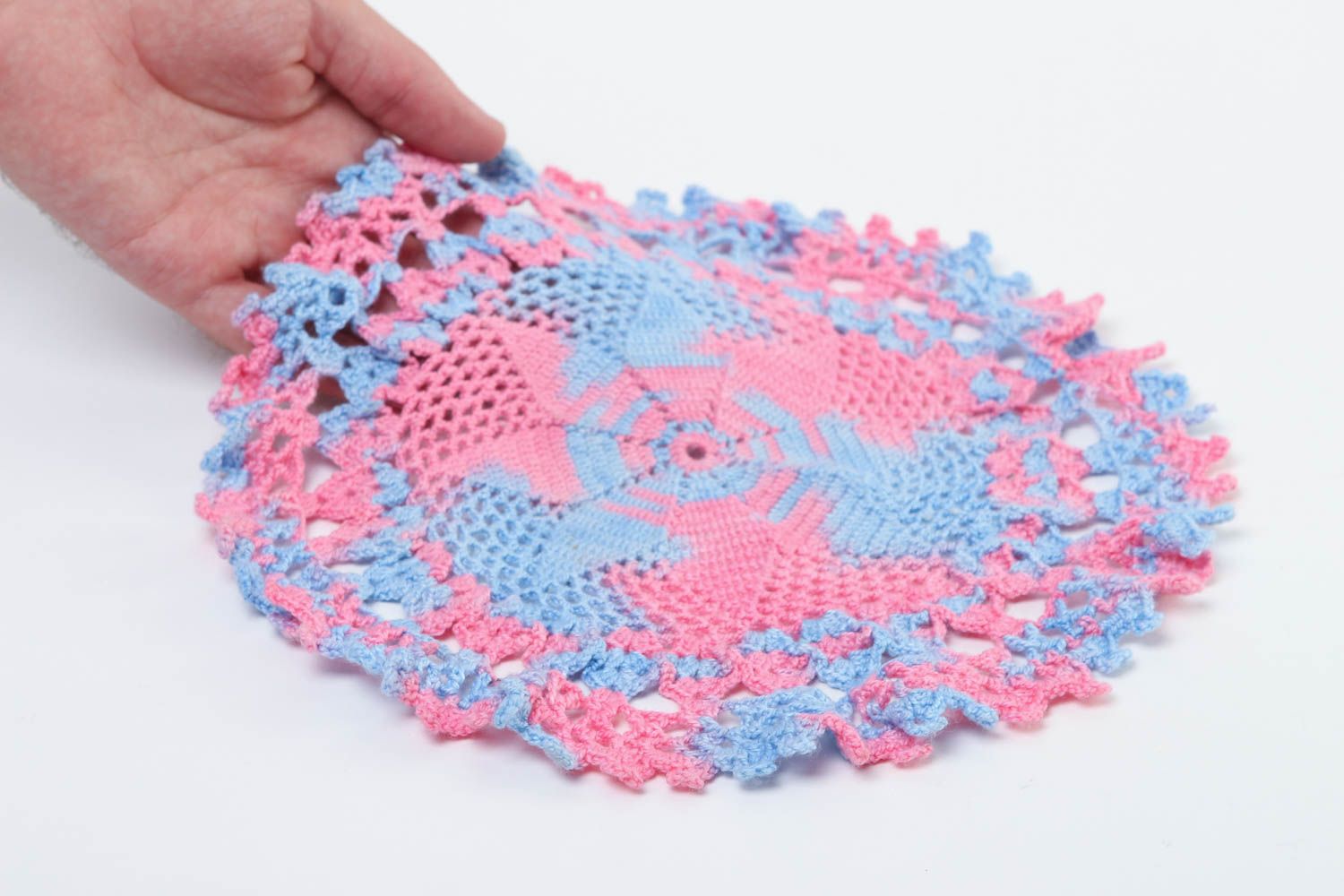 Handmade crochet napkin lace napkin decorative napkin homemade home decor photo 5