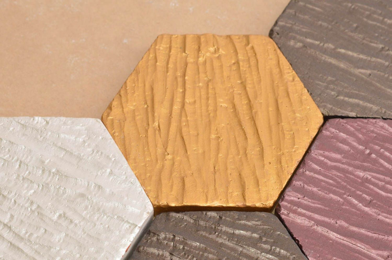 Мозаика из гипса ручной работы декор для дома горчичная плитка из гипса фото 2