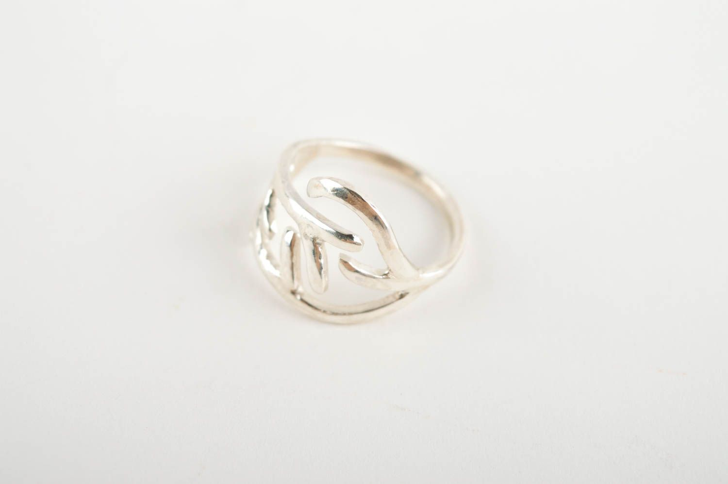 Бижутерия из мельхиора ручной работы металлическое украшение женское кольцо фото 2
