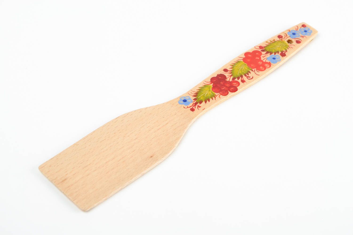 Espátula de madera artesanal artículo de cocina regalo original para mujer foto 4