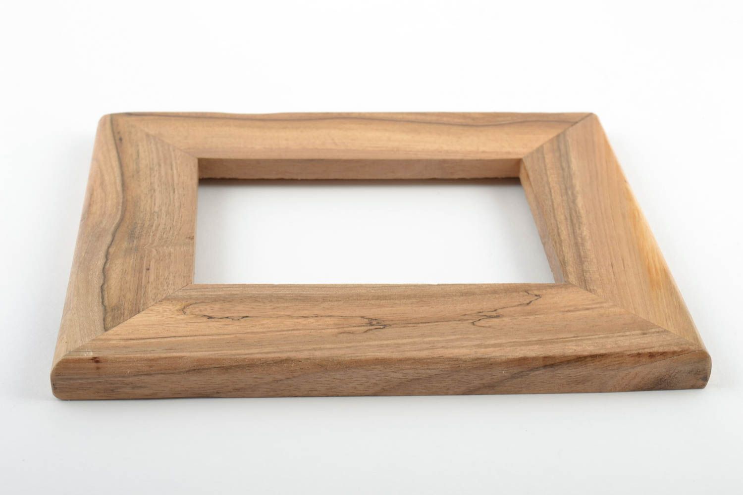 Wooden cute handmade lacquered beautiful frame for photo in eco style photo 4