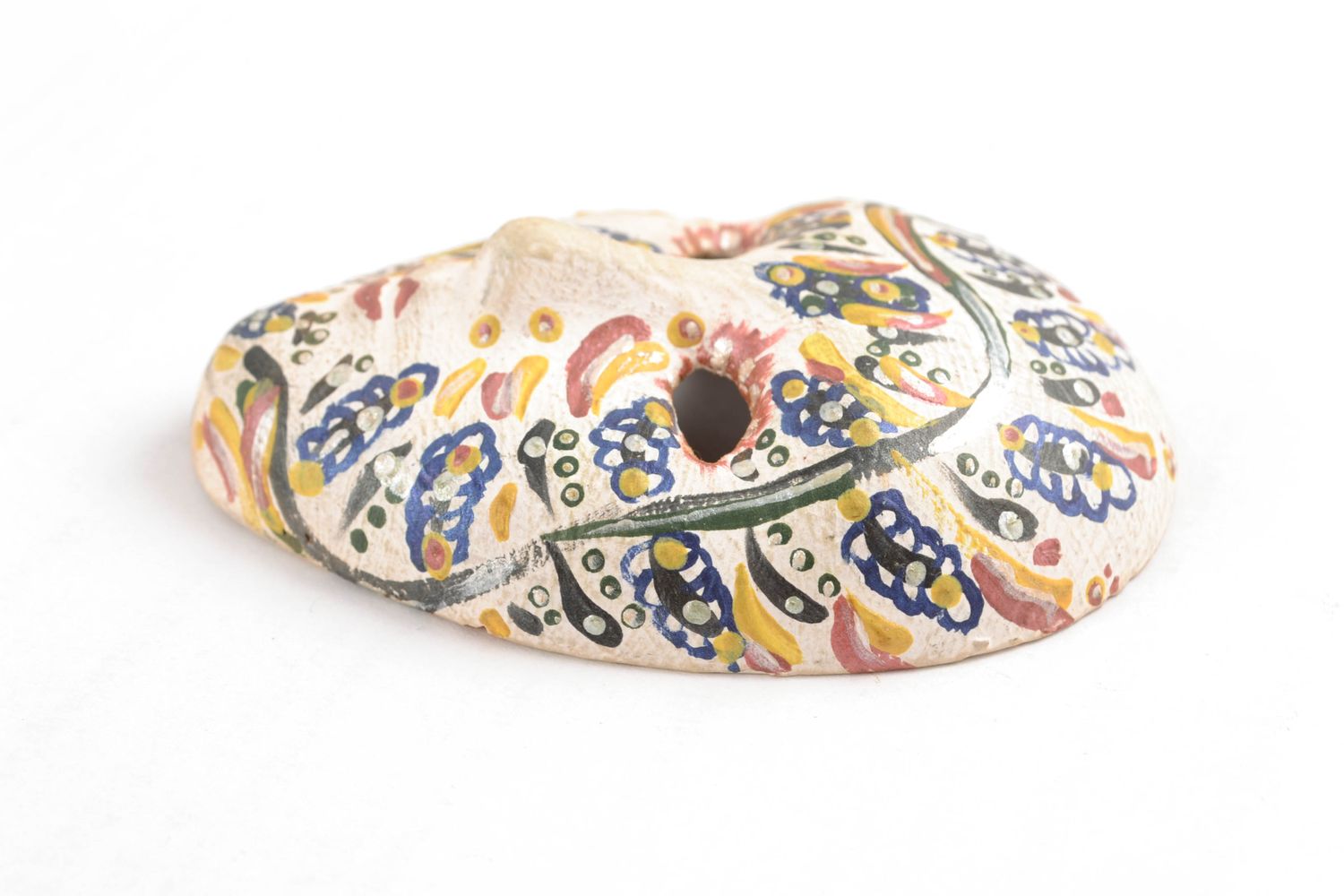 Сувенирная маска глиняная с росписью  фото 4