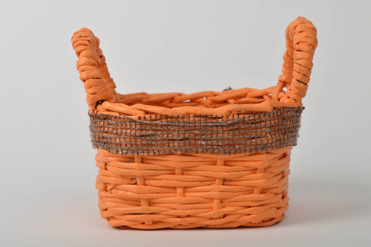 Handmade decorative paper basket woven basket designs the living room gift ideas photo 2