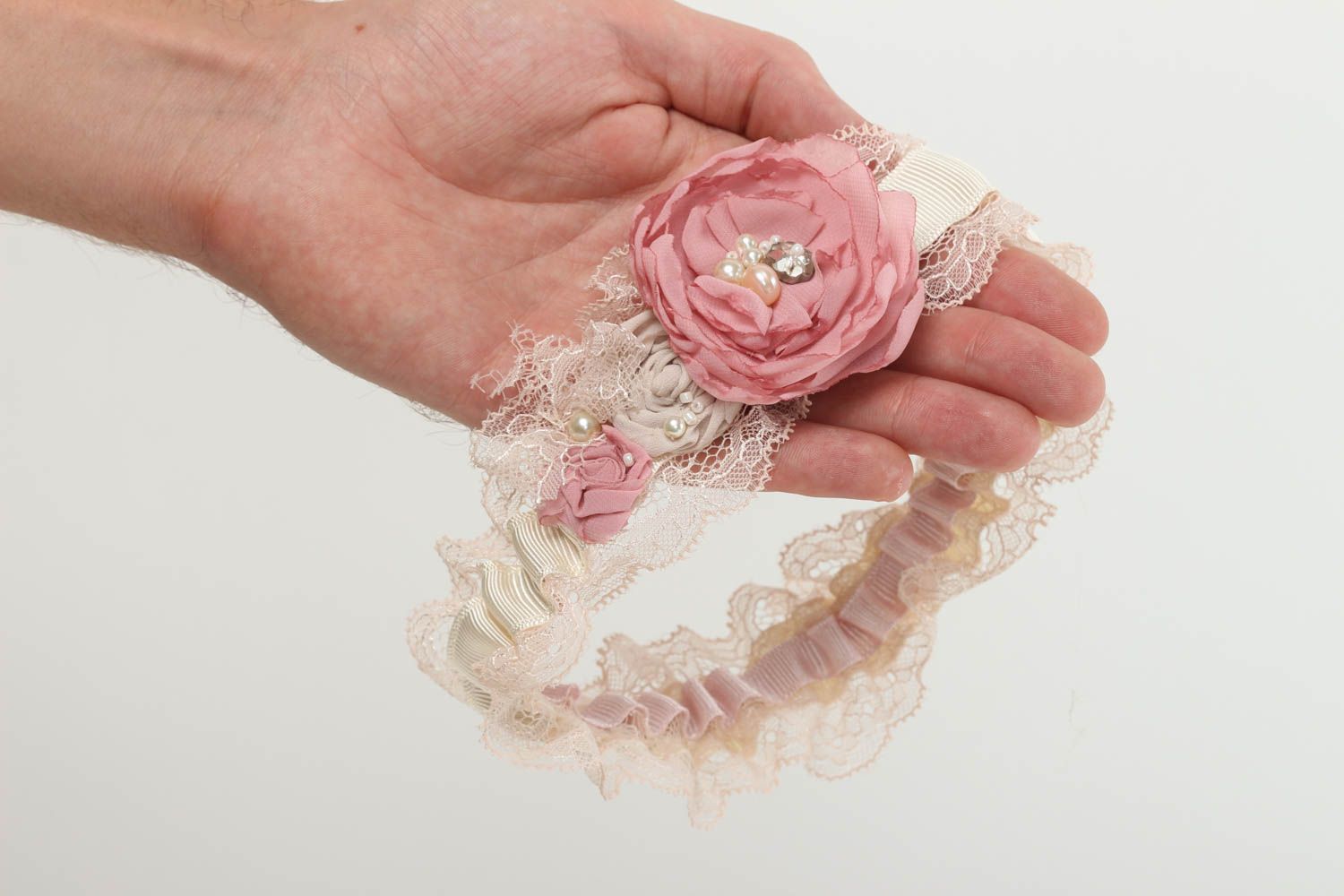 Liga para novia artesanal con perlas accesorio de boda regalo original foto 5