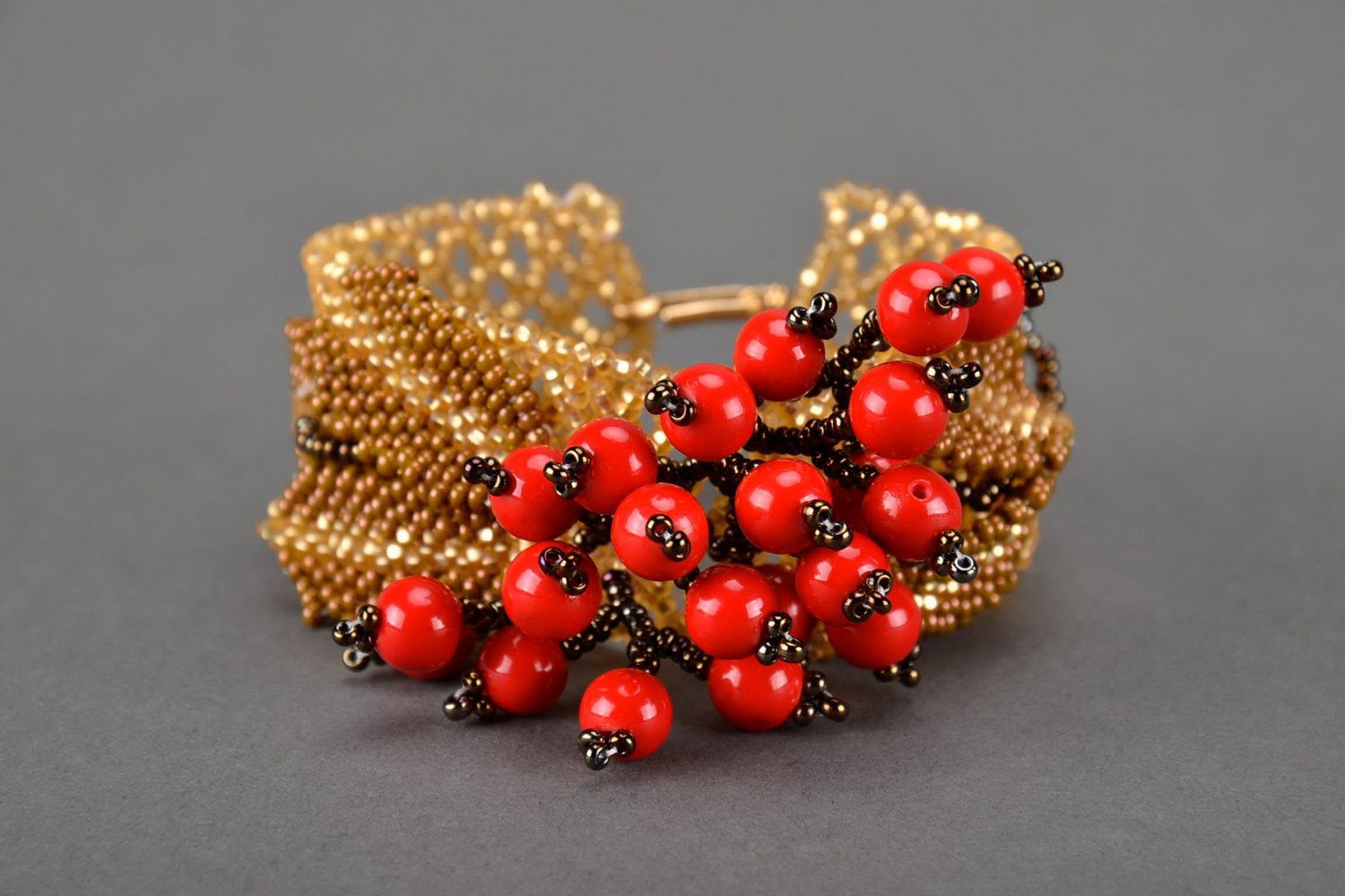 Collier et bracelet en perles de rocailles faits main photo 2