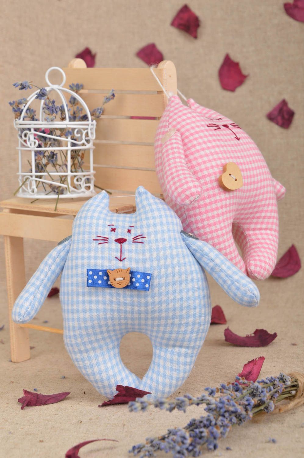 Handmade childrens soft toys beautiful stuffed toys for kids 2 pieces gift ideas photo 1