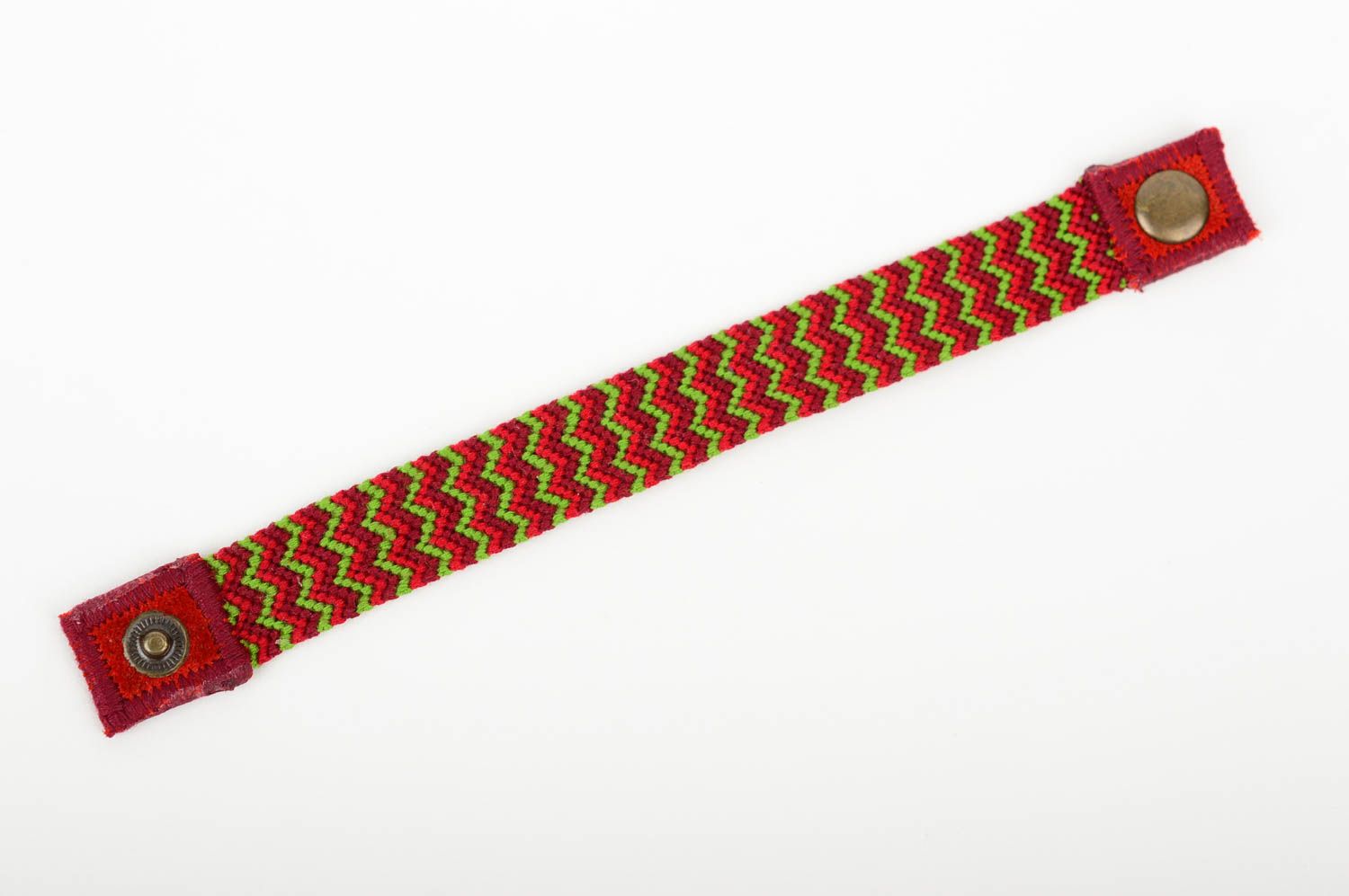 Модный браслет ручной работы браслет макраме красно-зеленый аксессуар макраме фото 2