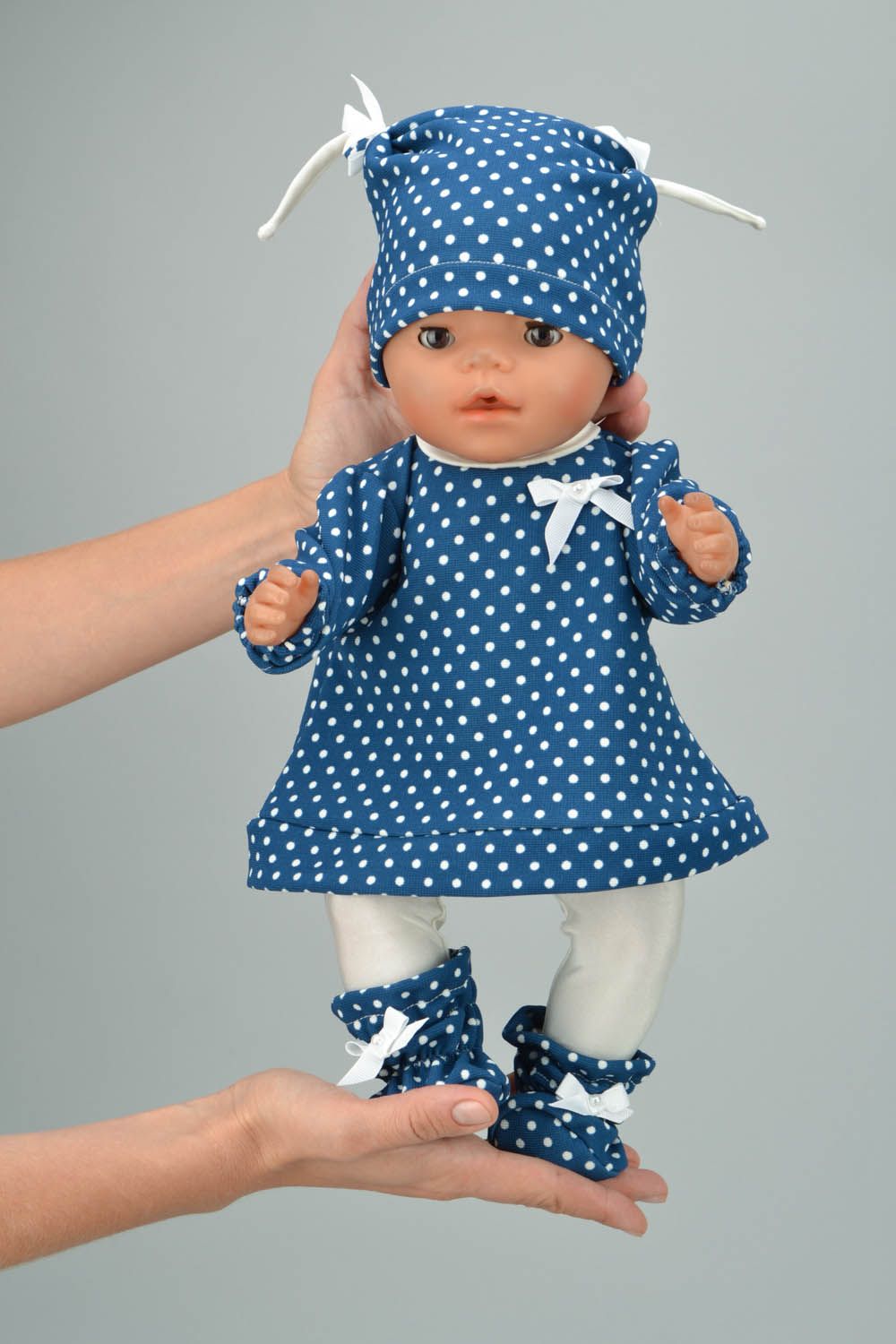 Blaues Kleidung Set für Puppe foto 2