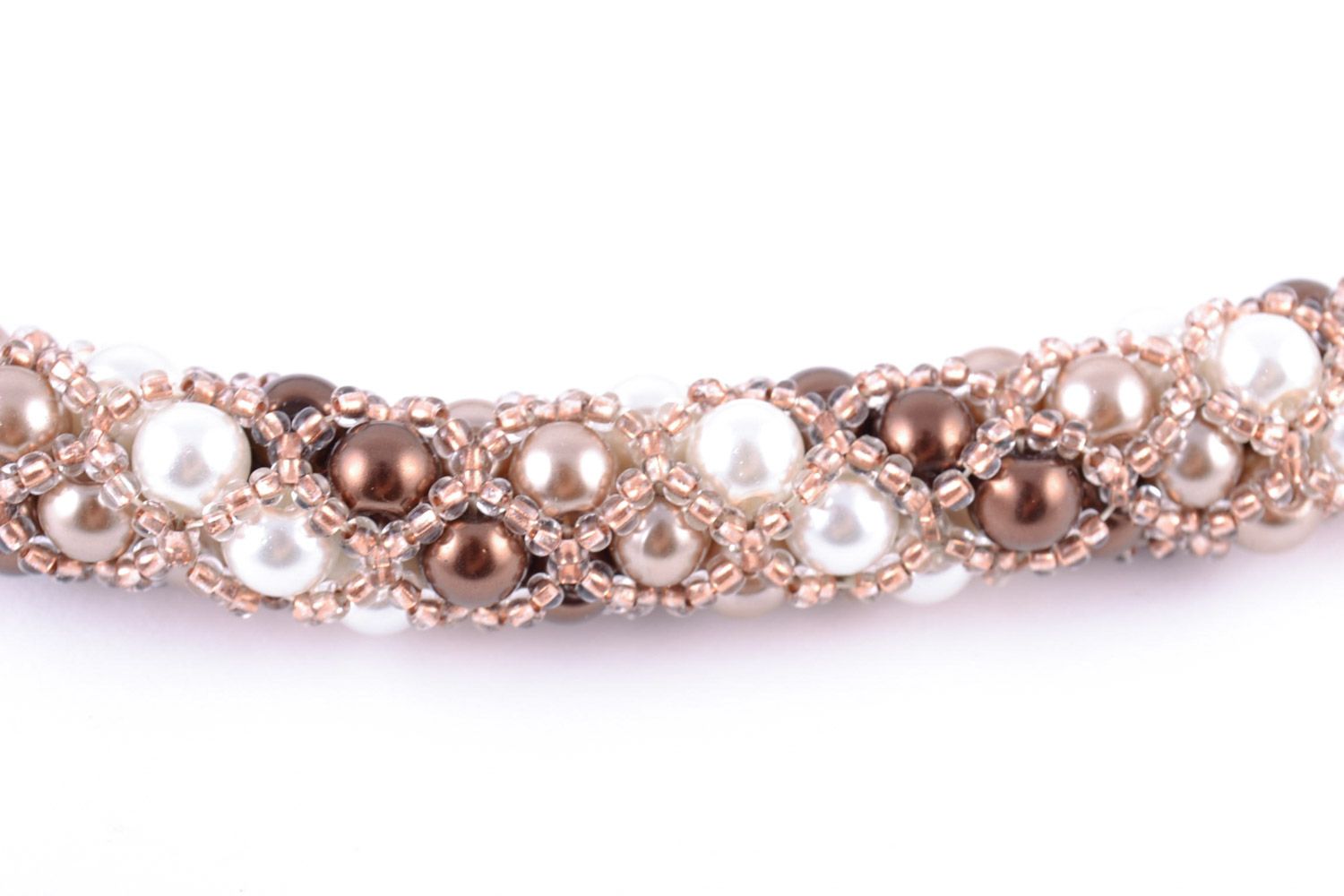Bijou collier en perles de rocaille tressé à la main accessoire pour femme photo 3