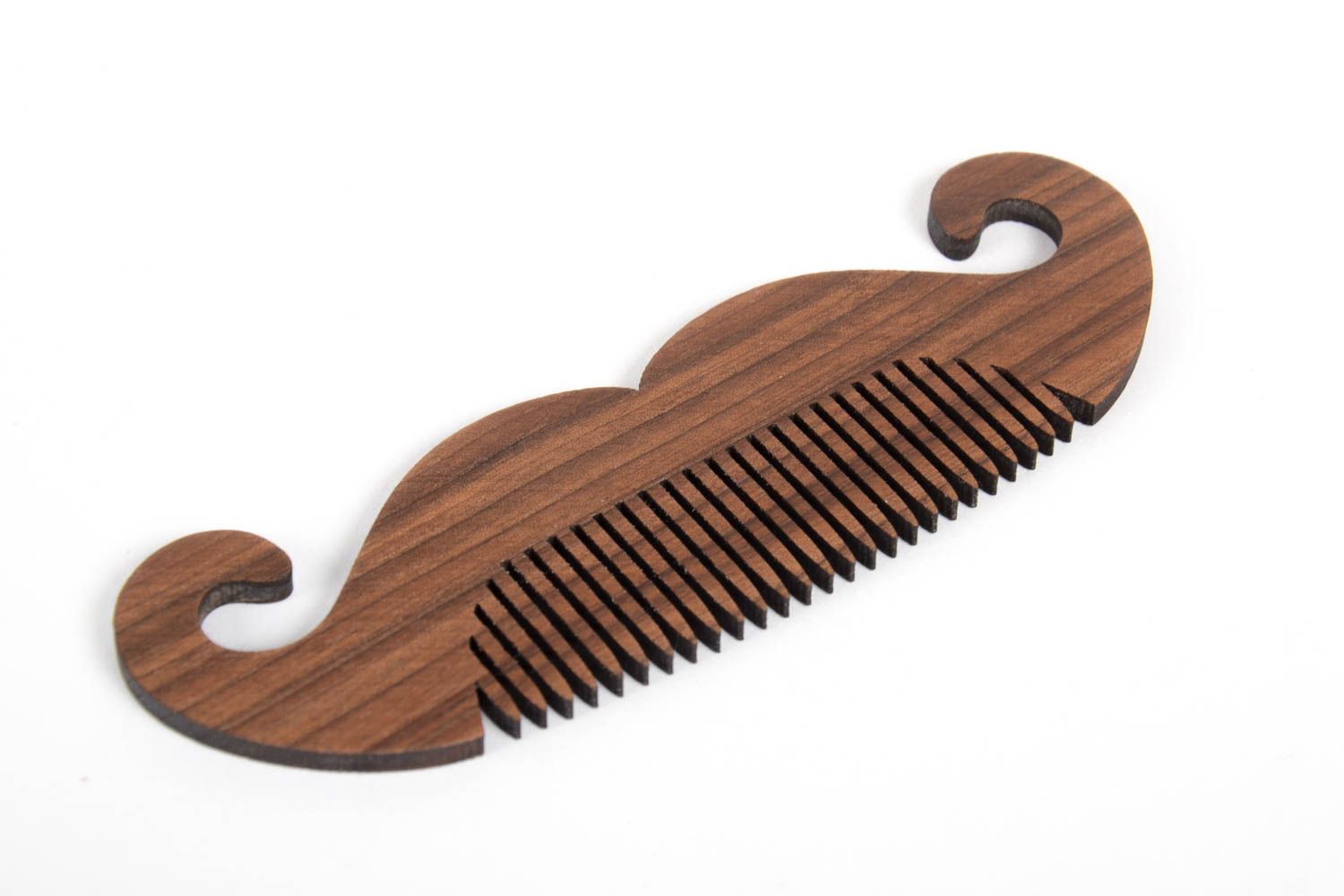 Unusual handmade wooden beard comb best mustache comb hair comb for men photo 2