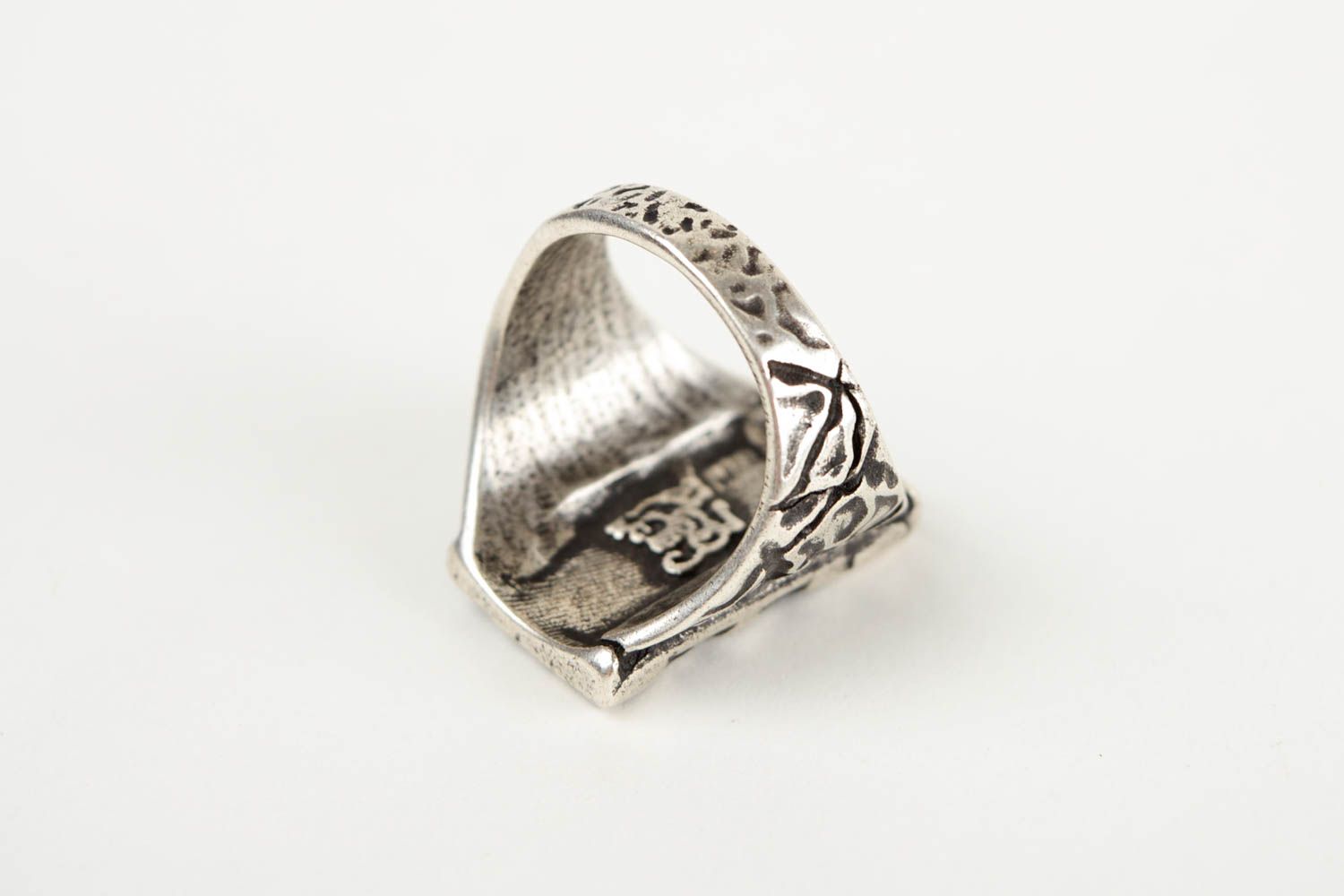 Кольцо ручной работы металлический аксессуар кольцо из металла с лошадью фото 5