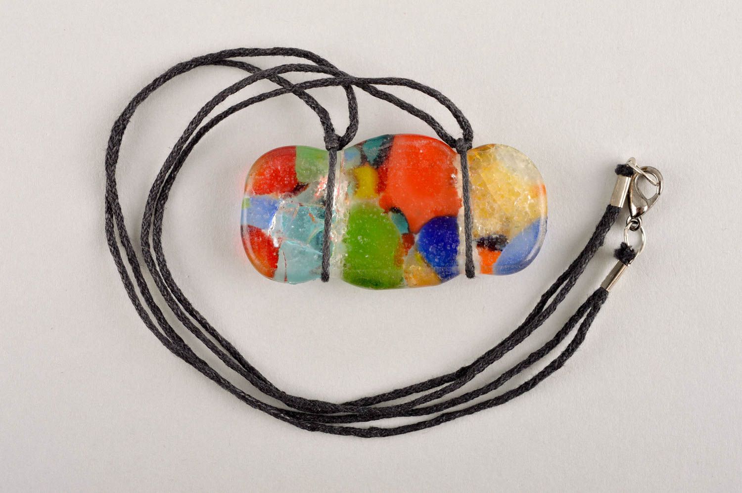 Handmade accessory unusual gift glass pendant for girl handmade glass pendant photo 3
