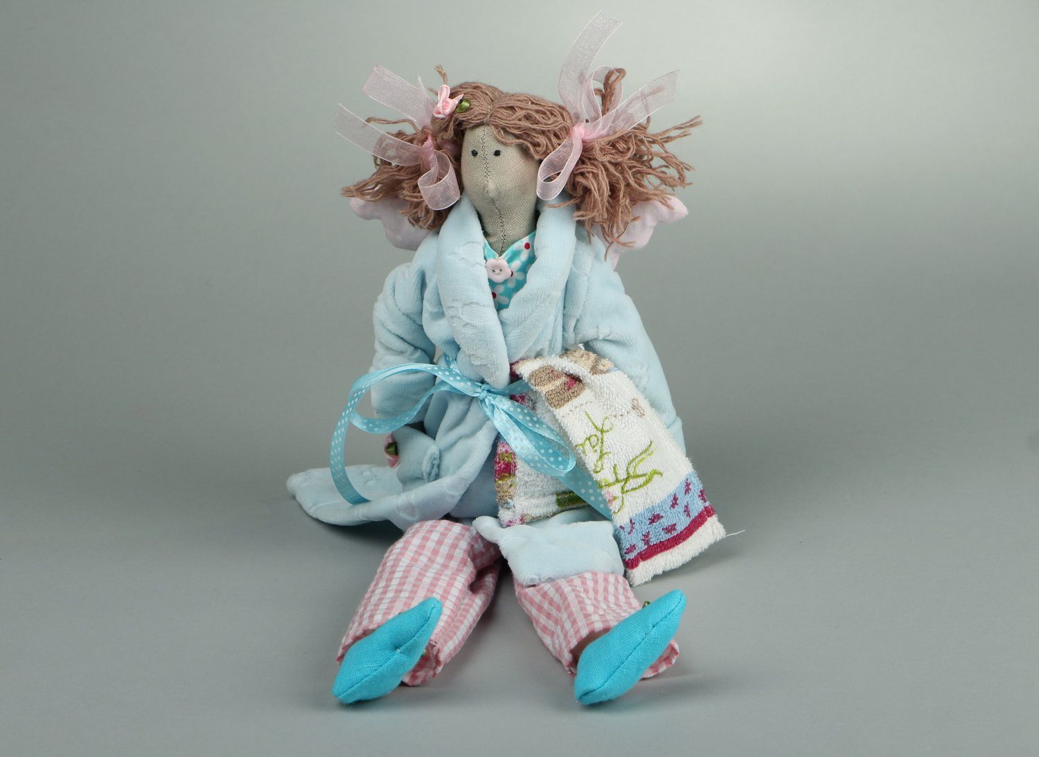 Кукла мягкая из натуральных материалов Ангел фото 2
