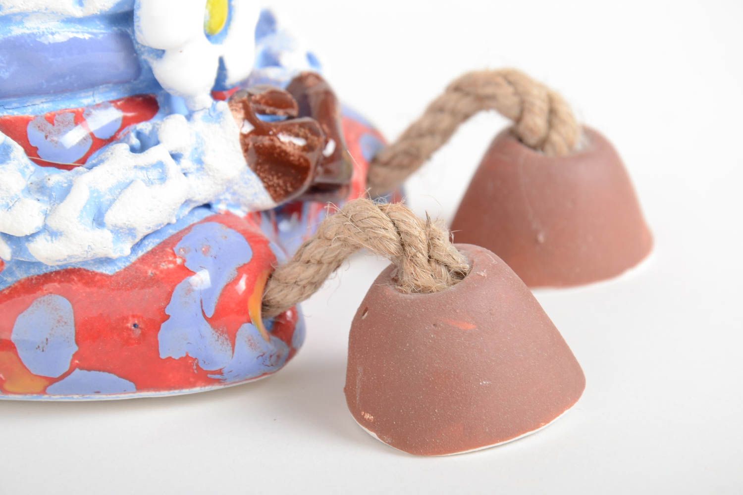 Hucha hecha a mano de arcilla alcancía de cerámica regalo para niño Corderito
 foto 4