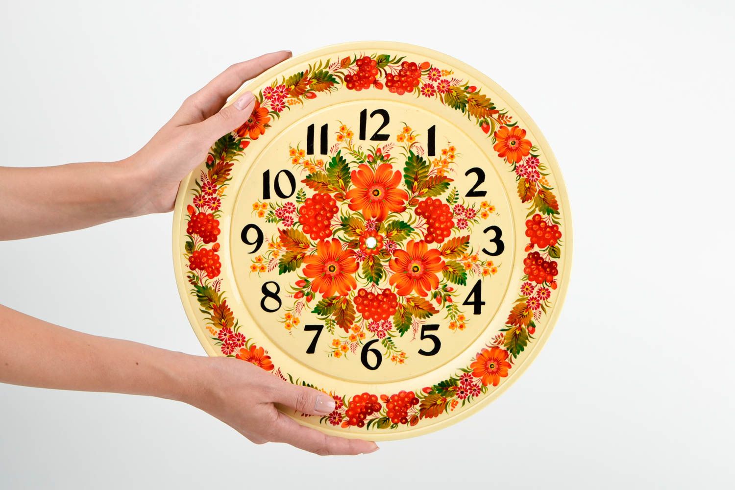 Horloge à fabriquer faite main Création horloge motifs floraux Loisirs créatifs photo 2