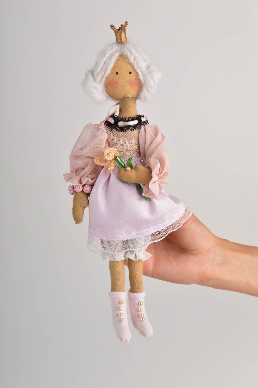 Muñeca de tela hecha a mano juguete de peluche regalo original para niña  foto 5