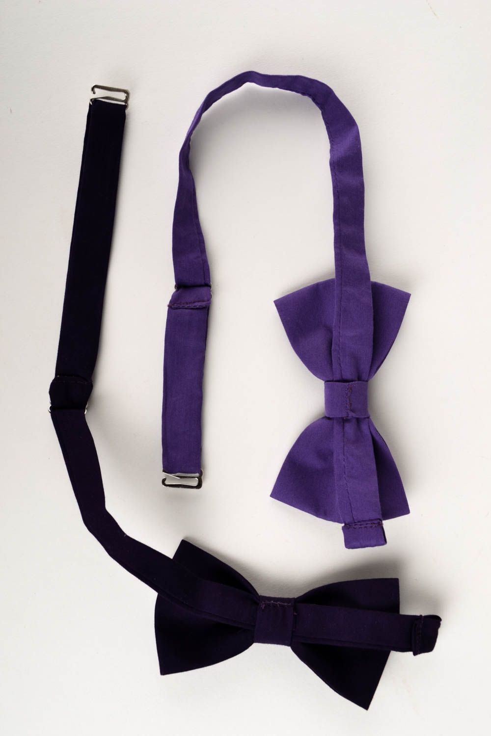 Handmade male accessories stylish lilac bow ties 2 designer bow ties photo 2