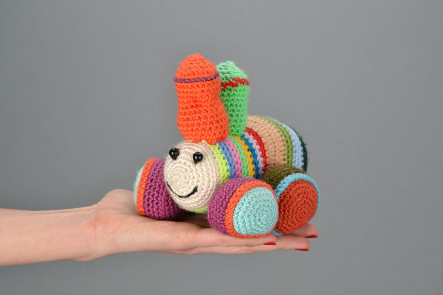 Jouet mou tricoté au crochet Locomotive  photo 2